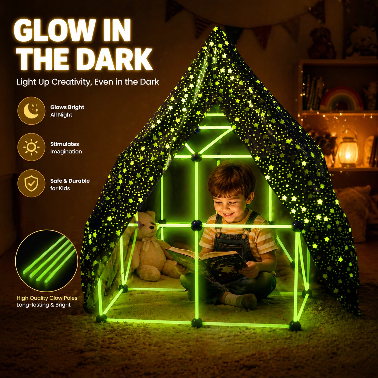 72-piece DIY fortress kit for parent-child building prompts