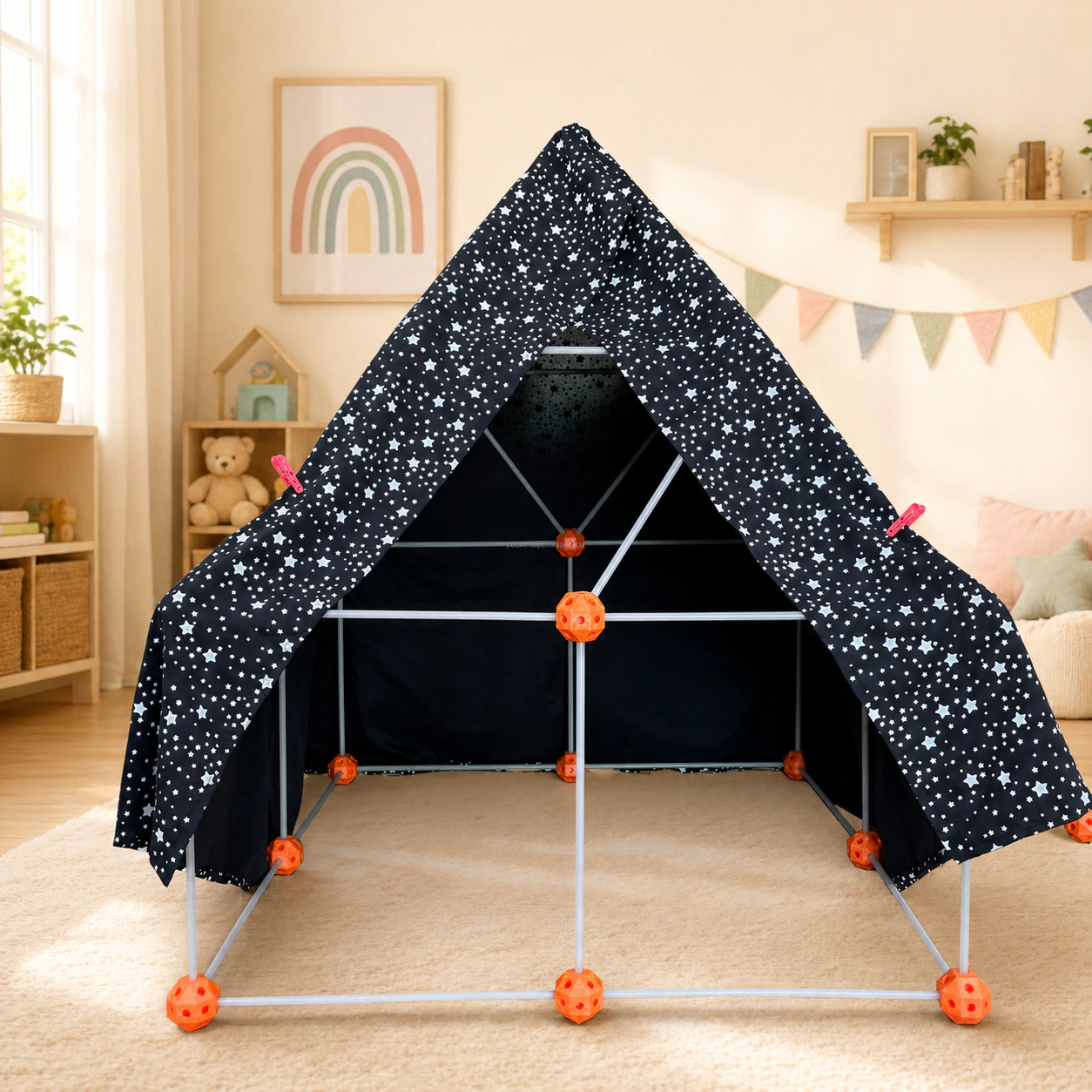 120-Piece Secret Base Fort Building Kit 4
